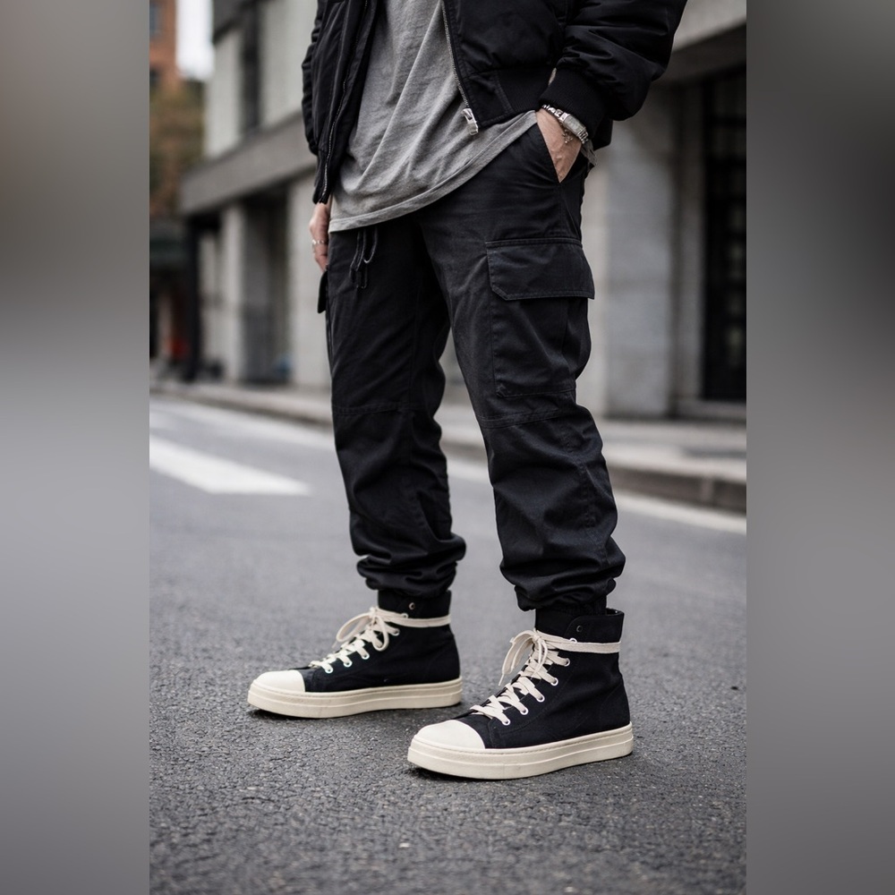 Black High-Top Sneakers